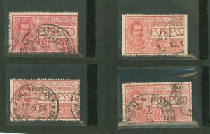 Italy #E1-E5 Used Multiple