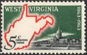 SC#1232 5¢ West Virginia Statehood Issue (1963) MNH