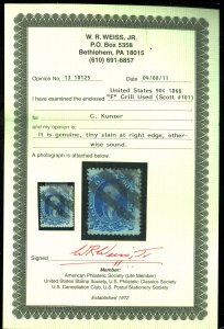 101 USED WEISS CERT FINE V TINY STAIN Cat $2250