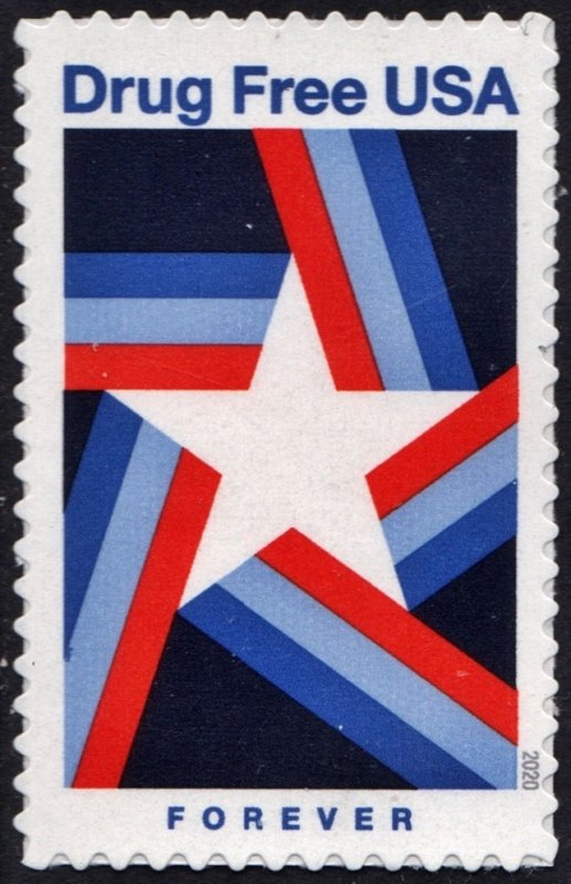 SC#5542 (55¢) Drug Free USA Single (2020) SA