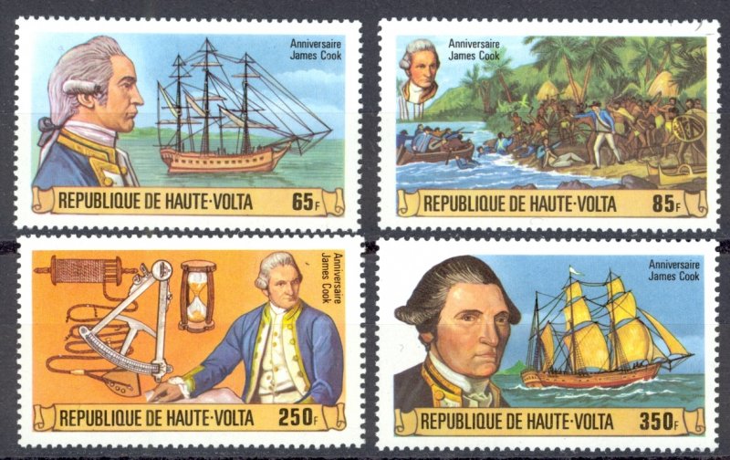 Burkina Faso Sc# 474-477 MNH 1978 Captain Cook