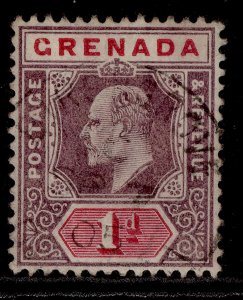 GRENADA EDVII SG58, 1d dull purple & carmine, FINE USED. CDS