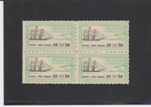 Patagonia Argentina 1865 Colony of Welsh Speakers Cinderella Ship Block of 4 MN