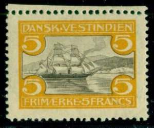 DANISH WEST INDIES #39 (40) 5fr Harbor, og, NH, VF, Facit $215.00