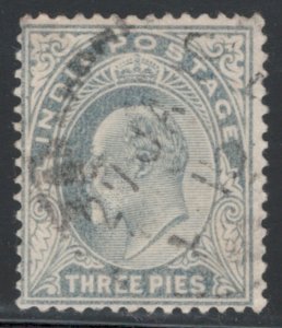 India 1902 King Edward VII 3p Scott # 60 Used
