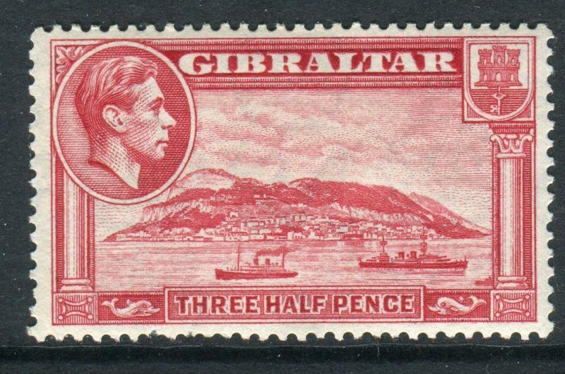 GIBRALTAR-1938-51 1½d Carmine Perf 13½.  A lightly mounTed mint example Sg 123a