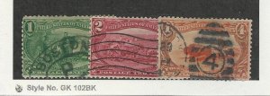 United States, Postage Stamp, #285-287 Used, 1898