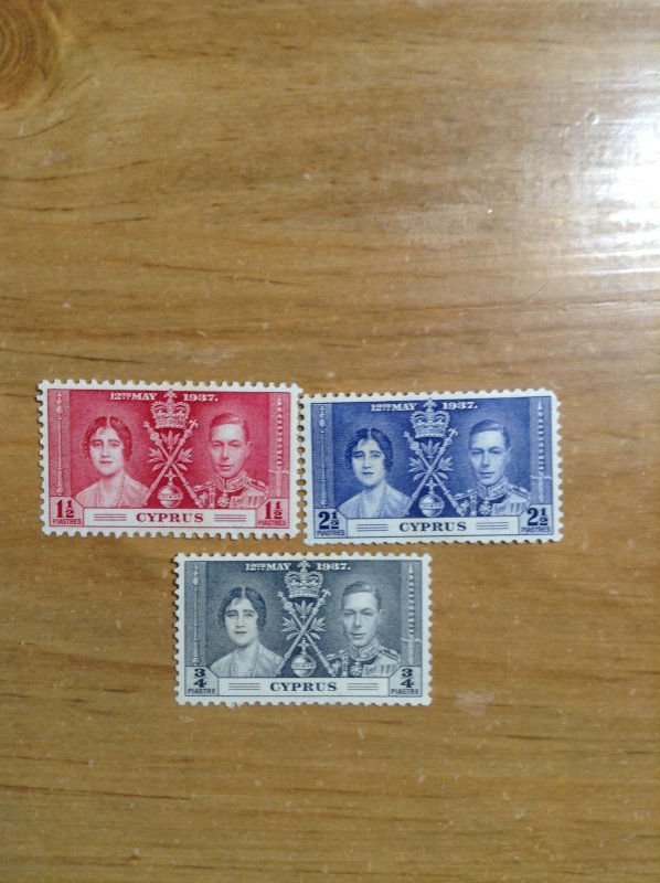 Cyprus #  140-142  MNH  (Coronation)