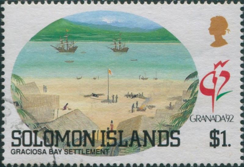 Solomon Islands 1992 SG721 $1 Settlement at Graciosa Bay FU