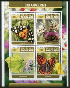 TOGO 2017 BUTTERFLIES SHEET MINT NEVER HINGED
