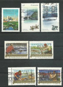 Canada #1484,1488-89,1491-94   used VF  1993 PD