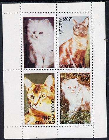 Staffa 1979 Cats (Angora, Red Tabby etc) perf  set of 4 v...