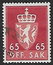Norway # O88 - Norwegian Coat of Arms - used......{Kbl11}