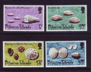 Pitcairn Islands Sc 137-40 1974 Shell mint stamps NH