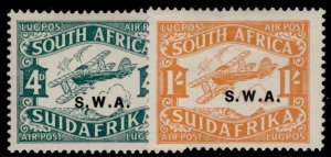 SOUTH WEST AFRICA GV SG70b-71b, 1930-31 later prinings set, M MINT. Cat £8.