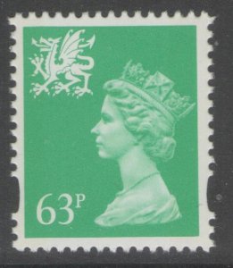 WALES SGW78 1996 63p LIGHT EMERALD MNH