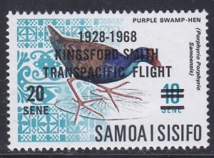 Samoa # 294, Trans-Atlantic Flight Overprint on Bird Stamp., NH, 1/2 Cat.
