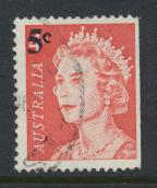 Australia  Sc# 398 from Booklet  with Surcharge positional middle right  Used