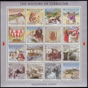 GIBRALTAR 2000 - Scott# 841 Sheet-Millennium NH