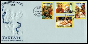 Vanuatu 342-345 Christmas U/A FDC