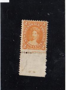 NEW BRUNSWICK REF(KK66)# 7 FVF-MLH 2cts Q/VICTORIA ORANGE CAT VALUE $20 WITH TAB