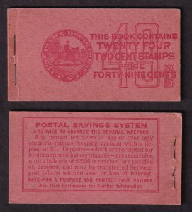 1927 Washington 2c BK81 49c booklet (with 4 Sc 634d MNH panes) complete