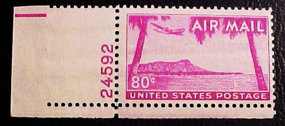 US  #C46 Hawaii Air Unused OG NH PL# GEM!!!