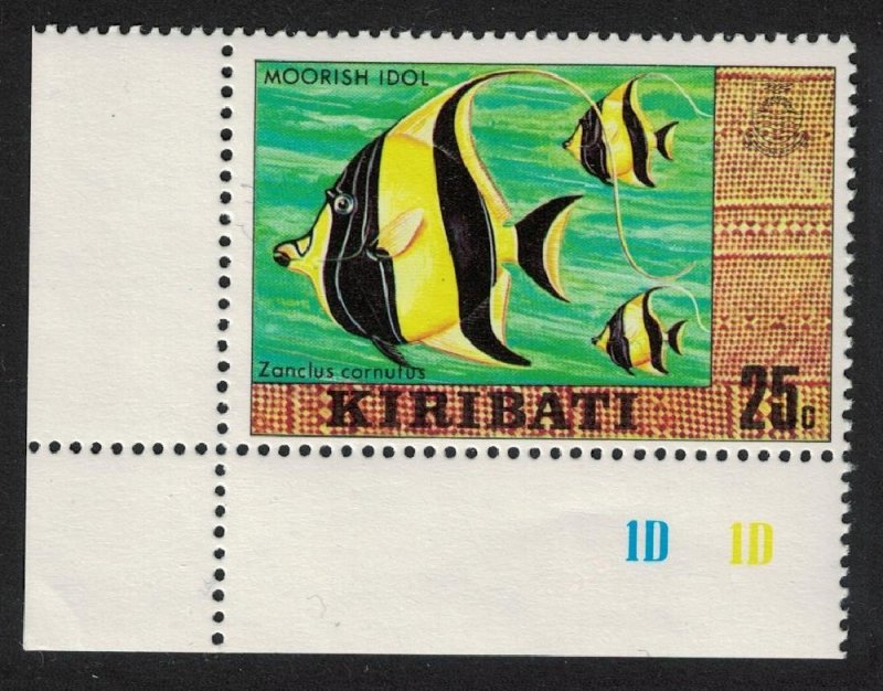 Kiribati Moorish idol Fish 25c Corner 1980 MNH SG#129