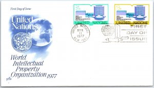 UN UNITED NATIONS FIRST DAY COVER WORLD INTELLECTUAL PROPERTY ORGANIZATION #2