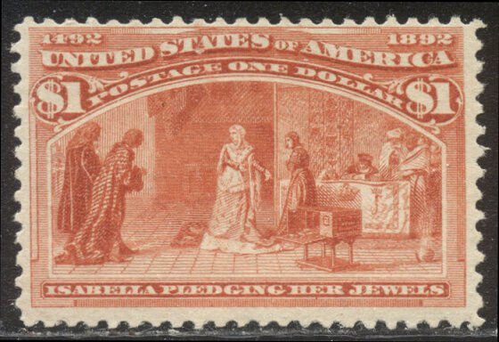 U.S. #241 Mint NH - 1893 $1.00 Columbian