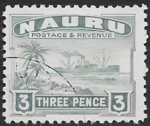 Nauru 22a     1924   3 pence  fvf used