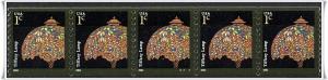 SC#3758 1¢ Tiffany Lamp Plate Strip of Five: #S11111 (2003) MNH