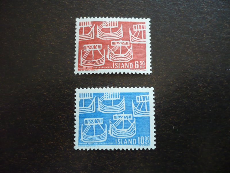 Stamps - Iceland - Scott# 404-405 - Mint Hinged Part Set of 2 Stamps