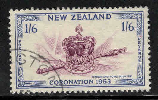 New Zealand Scott 284 Used 1953 Key stamp