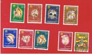 Colombia #736-739 #C414-418   VF used   Sports  Free S/H 
