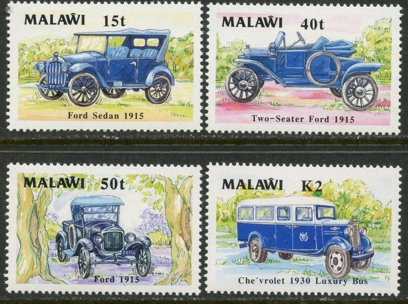 MALAWI Sc#562-565 1990 Classic Cars Complete Set OG Mint Hinged