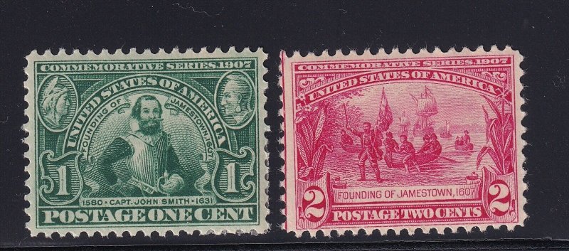 328 & 329 VF+ original gum lightly hinged nice color cv $ 63 ! see pic ! 