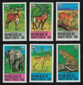 Upper Volta WWF Endangered Animals 6v SG#528-533 SC#506-511 MI#760-765