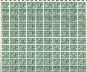 US Stamp - 1959 4 1/2c Hermitage - 100 Stamp Sheet -  - Scott #1037