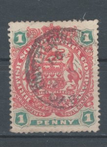 Rhodesia 1896 Coat of Arms 1p Scott # 27 Used