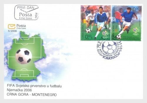 2006 MONTENEGRO - SG:192/3 - FIFA WORLD CUP  SET  ON FIRST DAY COVER 