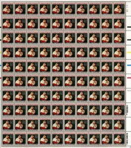 Christmas and Madonna Sheet of One Hundred 22 Cent Postage Stamps Scott 2367