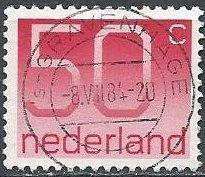 Netherlands 541 (u, s'Gravenhage [Hague] cancel) 50c numeral, lilac rose