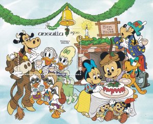 Anguilla # 605, Disney Characters  - Christmas in England, Souvenir Sheet, NH,