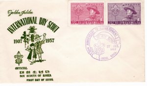 Korea, South 1957 Sc 245-6 FDC-1