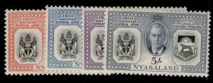 NYASALAND PROTECTORATE GVI SG167-170, complete set, M MINT. Cat £11.