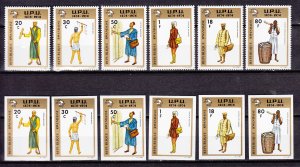 J43834 JLStamps africa 1974 rwanda perf & imperf mnh set #602-7 costumes