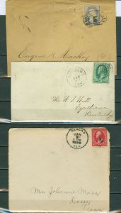 US 1900 & OTHERS LOT of (3) EARLY COVERS...SOME FAULTS