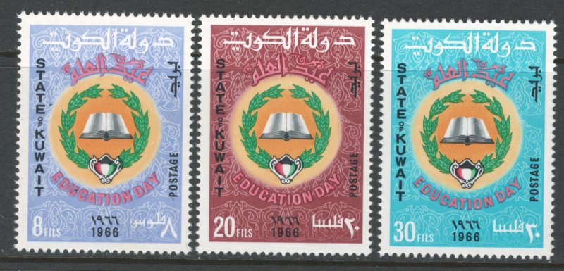 Kuwait 1966 Education Day Scott # 299 - 301 MNH
