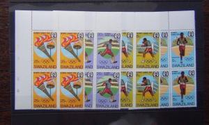Swaziland 1976 Olympic Games Montreal set in block x 4 MNH